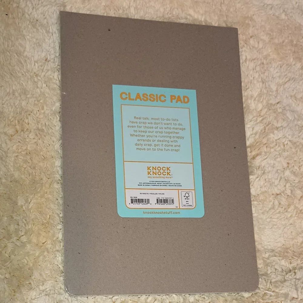 NWT ~ Knock Knock Crap Pad, To Do List Note Pad, 6 x 9-inches (Pastel Edition) - Picture 2 of 2